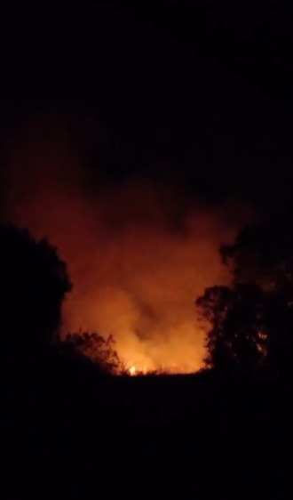 Incendio en un pastizal del kilómetro 4 de Eldorado - Imagen 1